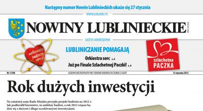 okładka Nowiny Lublinieckie 1/398