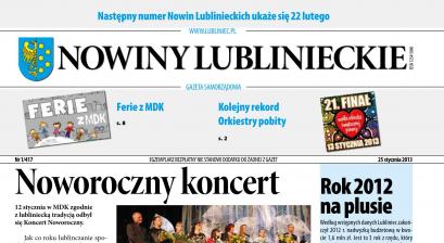 okładka Nowiny Lublinieckie 1/417