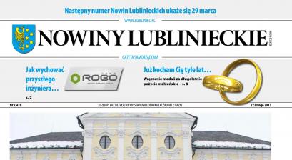okładka Nowiny Lublinieckie 2/418