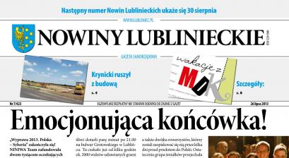 okładka Nowiny Lublinieckie 7/423