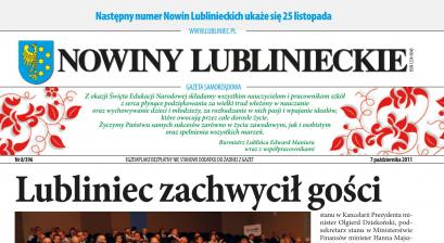 okładka Nowiny Lublinieckie 8/396
