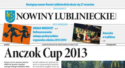 okładka Nowiny Lublinieckie 8/424