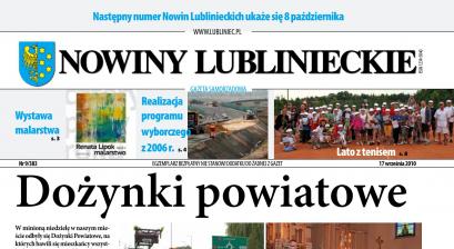 okładka Nowiny Lublinieckie 9/383