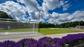 Zdjęcie bramek na Stadionie Miejskim w Lublińcu