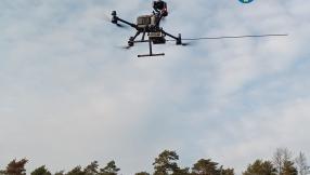 Zdjęcie drona antysmogowego w powietrzu